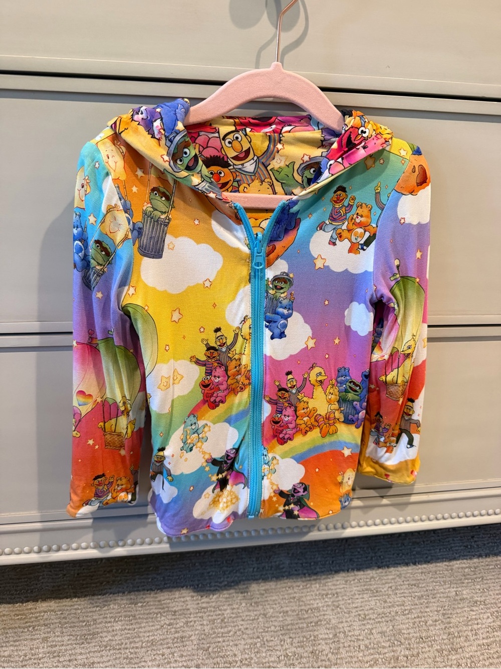 Posh Peanut Seasame Street/Care Bear Reversible Zip-Up